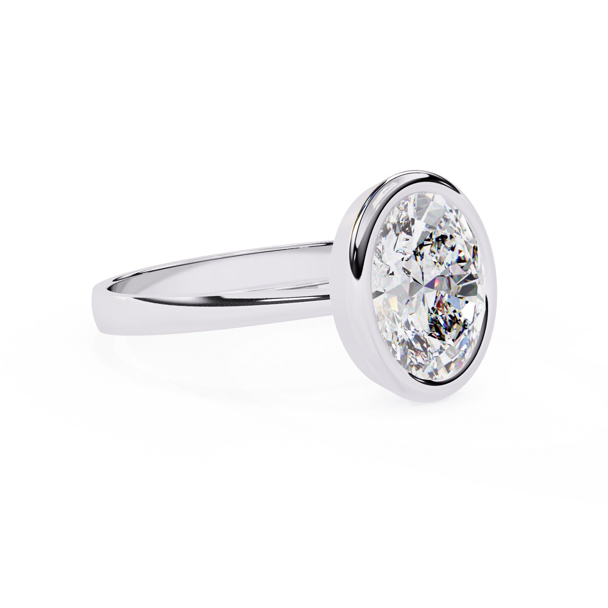 Elegant Solitaire Central Stone Ring