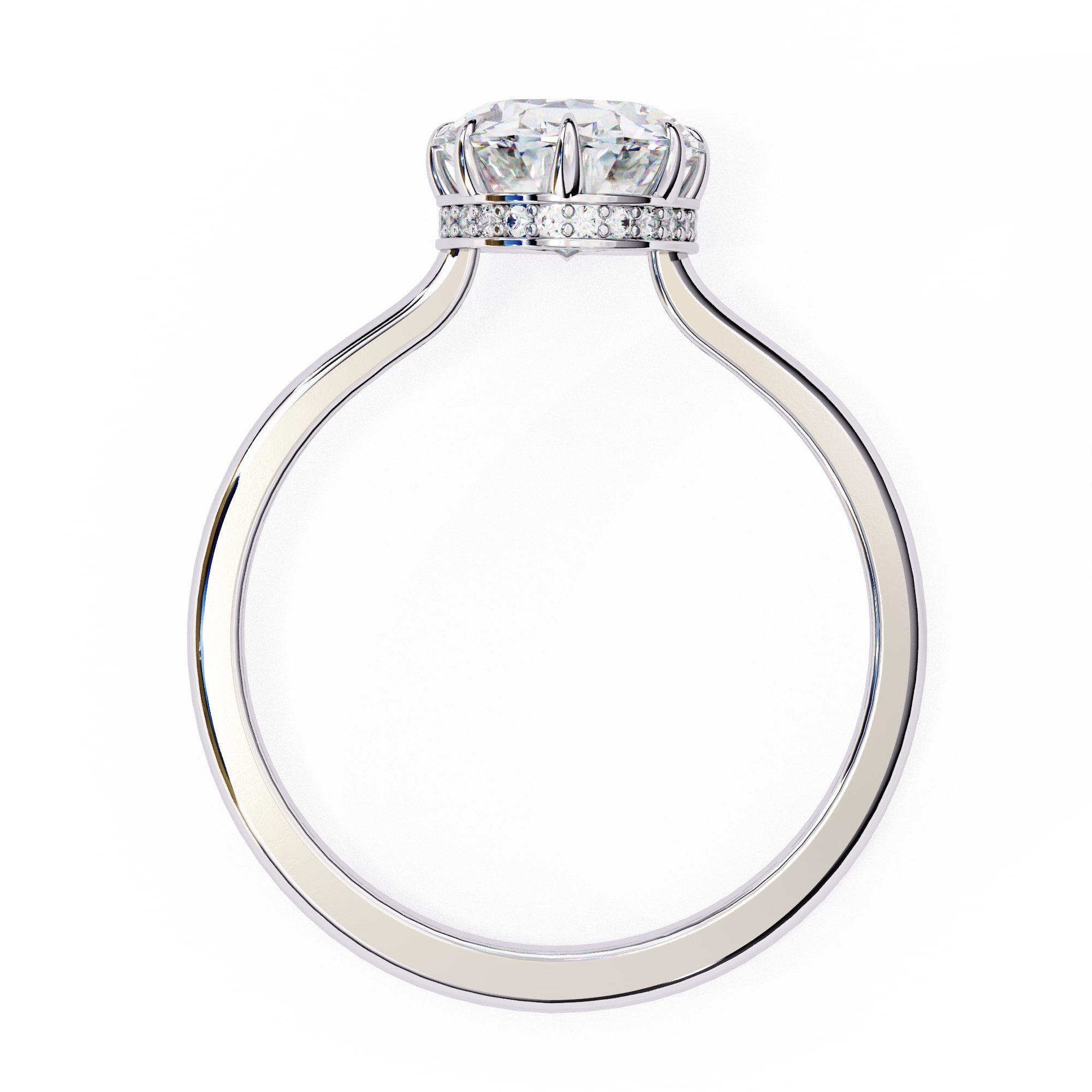Elegant Diamond Side Stone Brilliance Ring