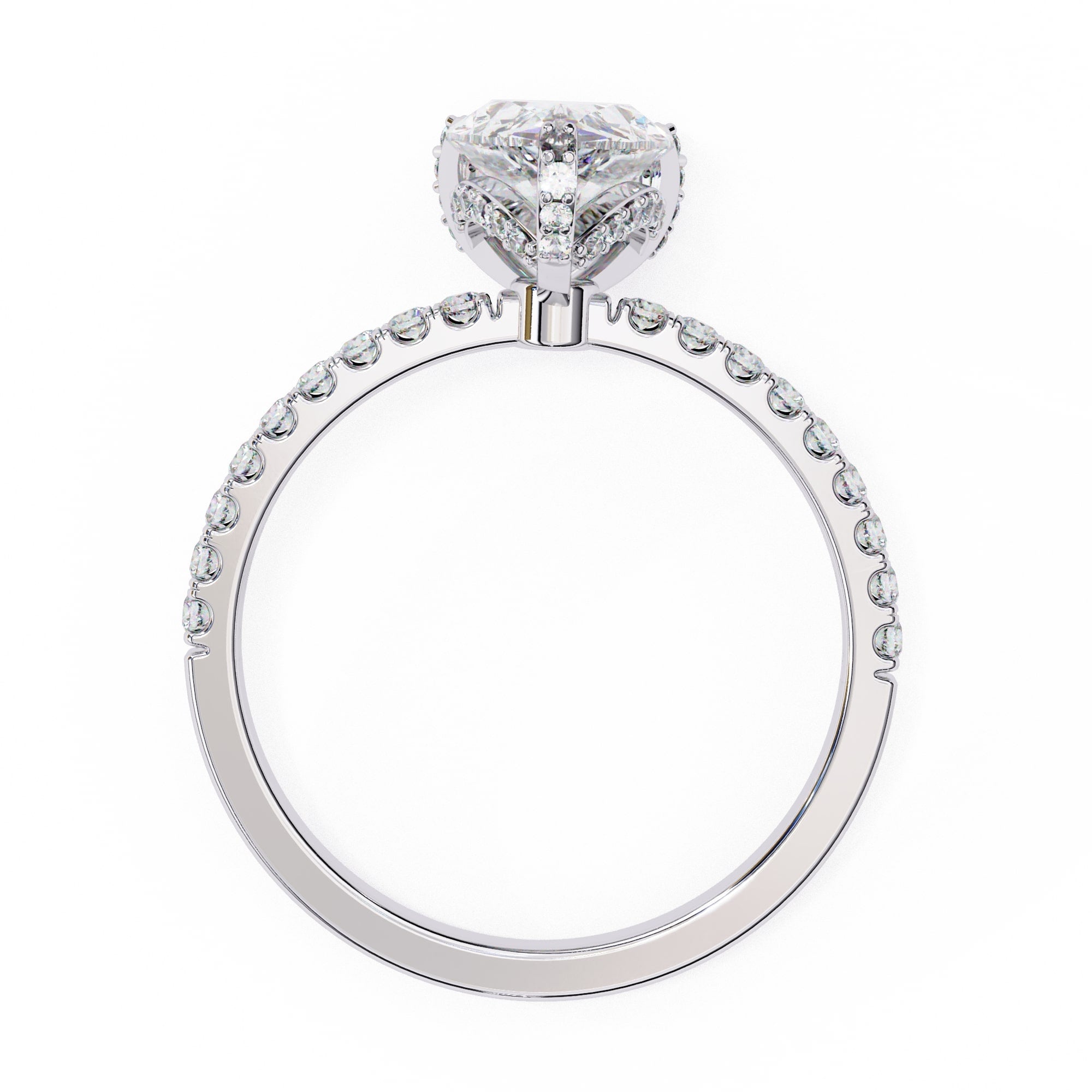 Elegant Radiance Central Stone Diamond Ring