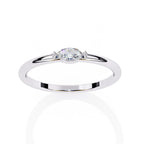 Radiant Solitaire Central Stone Ring