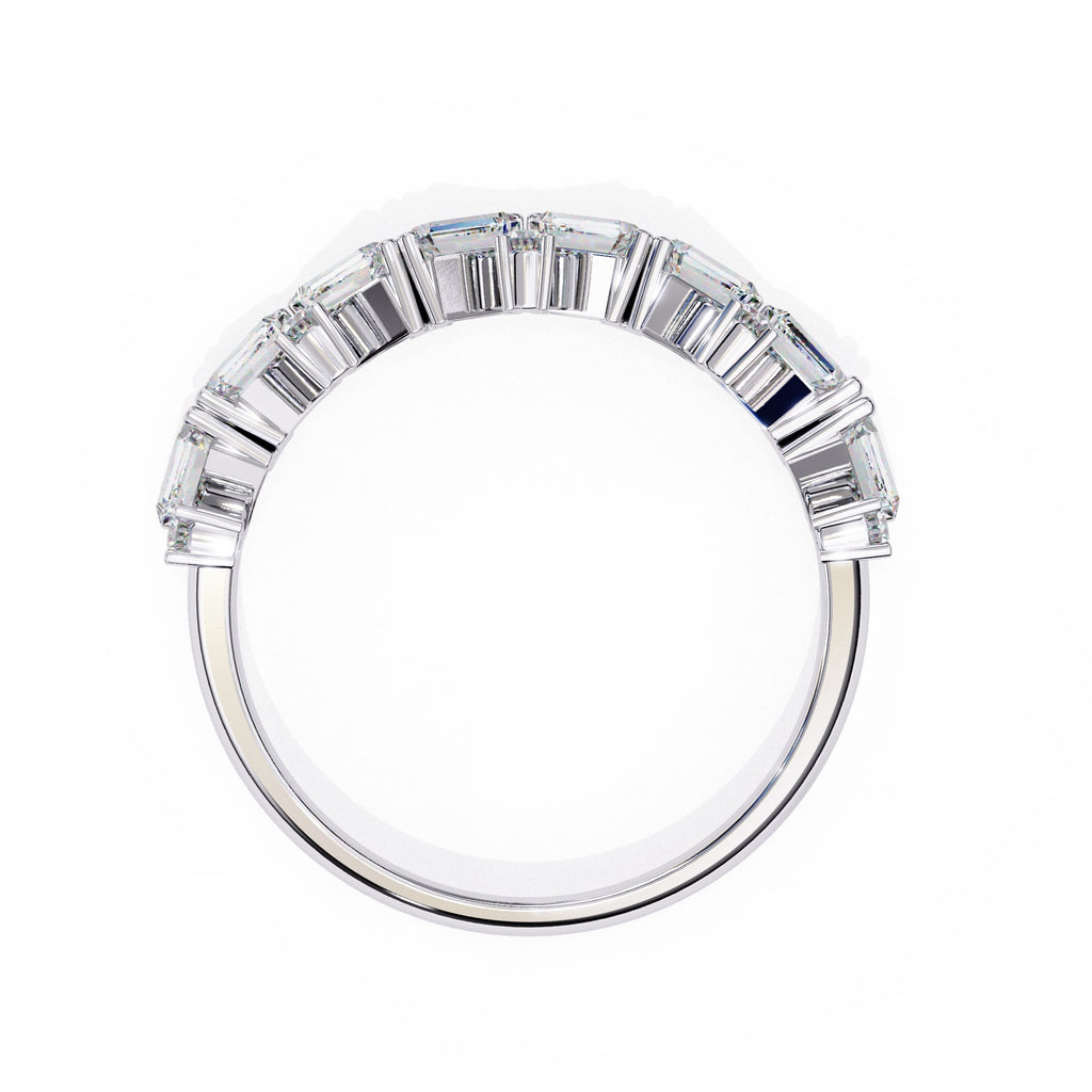Radiant Diamond Side Stone Eternity Ring