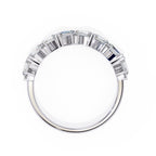 Radiant Diamond Side Stone Eternity Ring