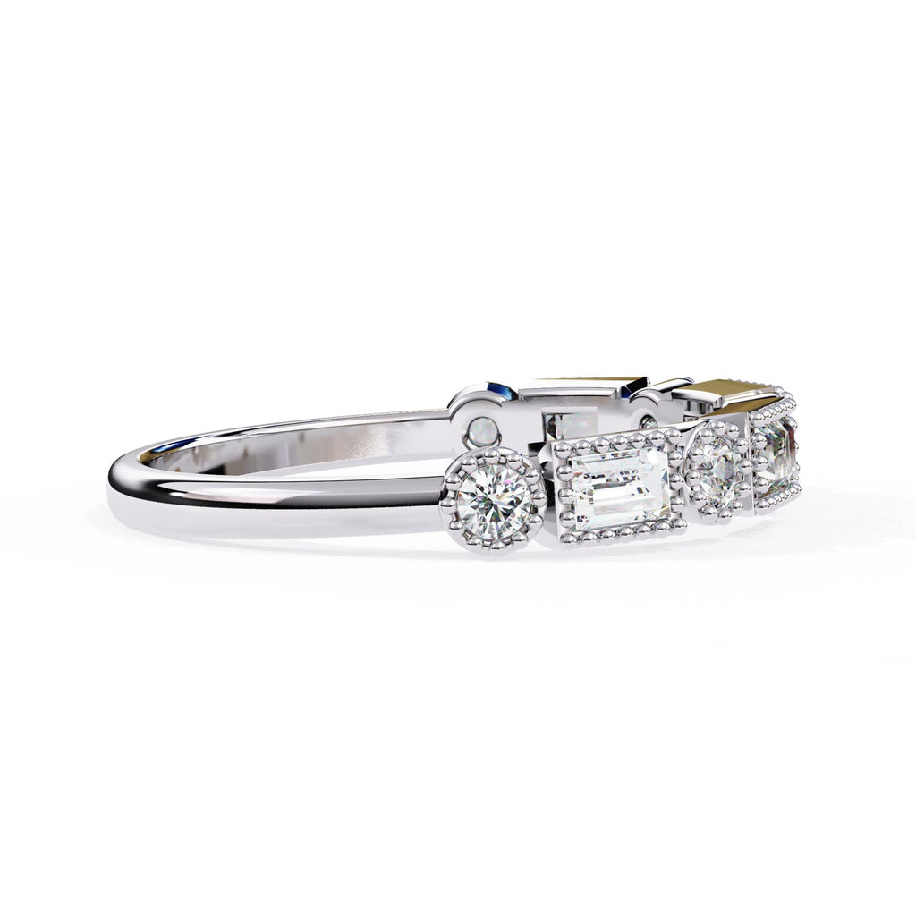 Elegant Diamond Side Stone Brilliance Ring