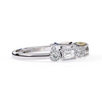 Elegant Diamond Side Stone Brilliance Ring