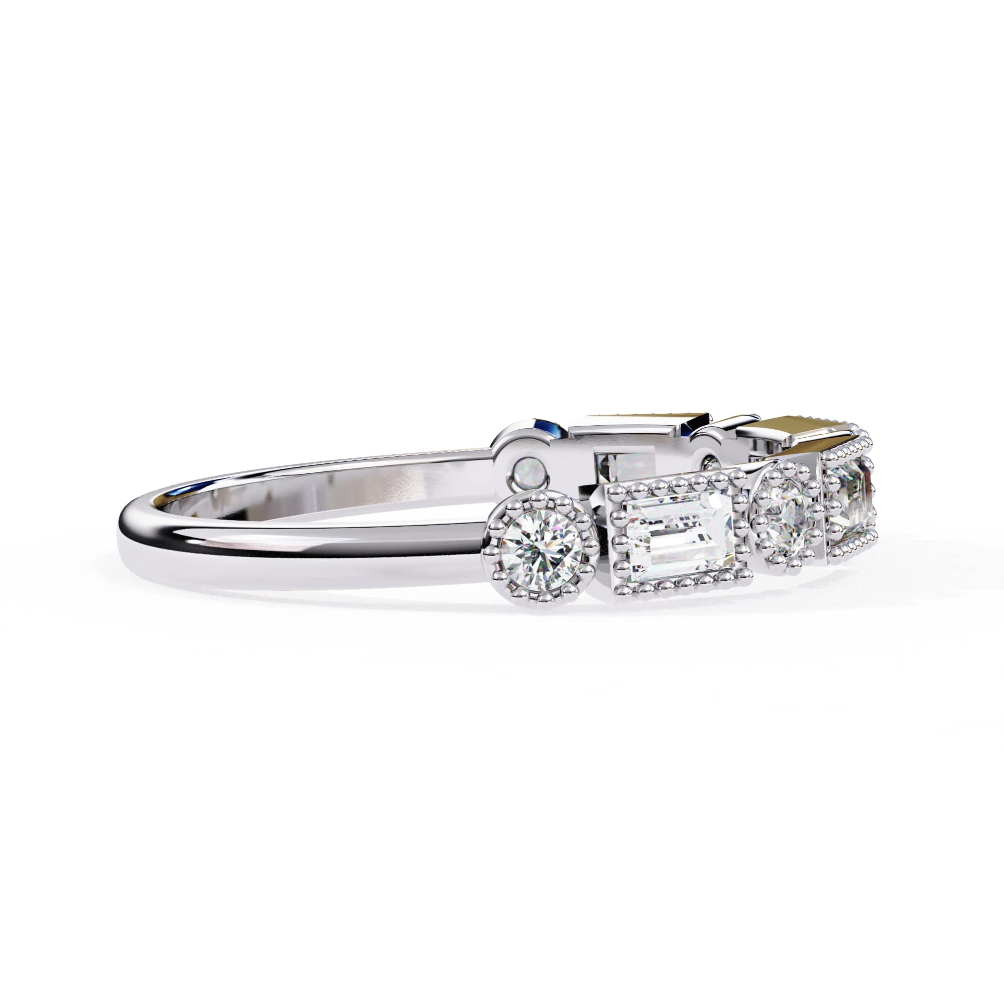 Elegant Diamond Side Stone Brilliance Ring