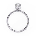 Elegant Diamond Central Stone Side Accent Ring