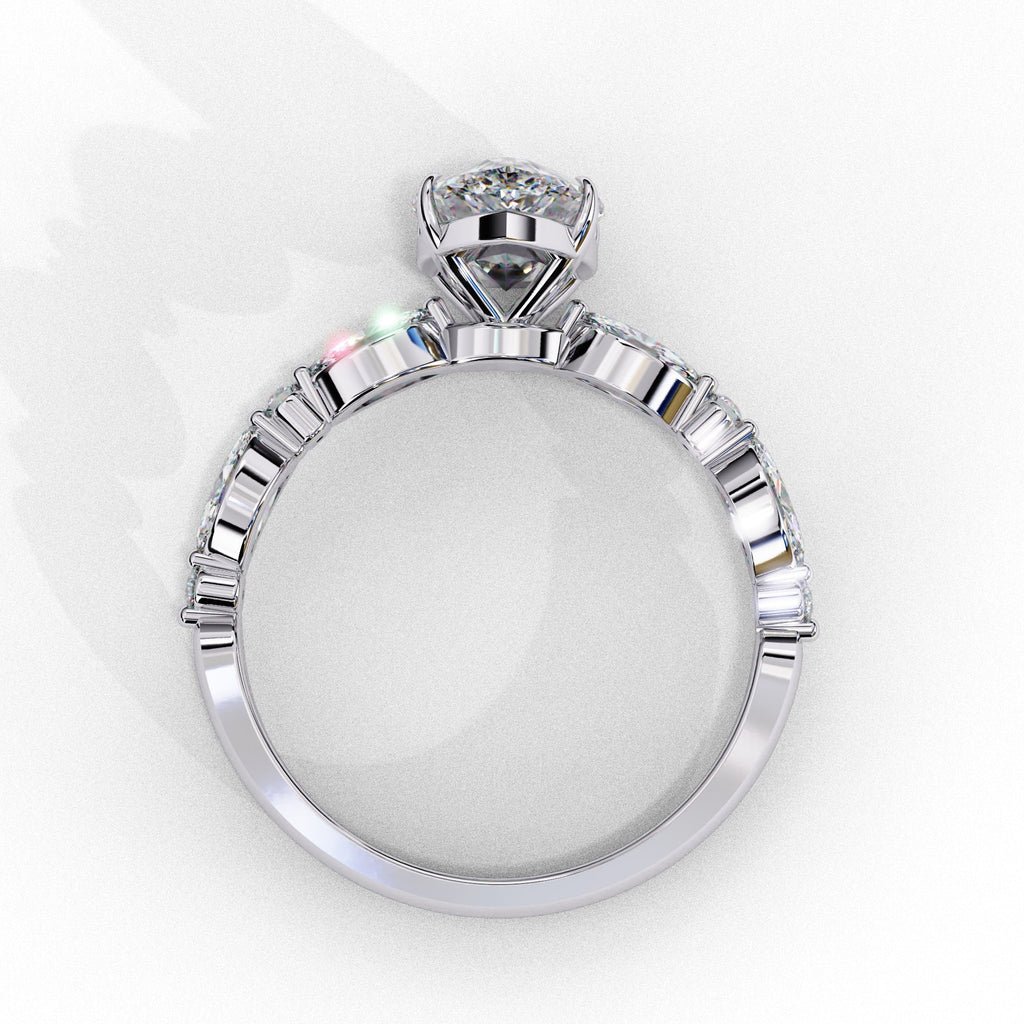 Radiant Brilliance Central Stone Diamond Ring