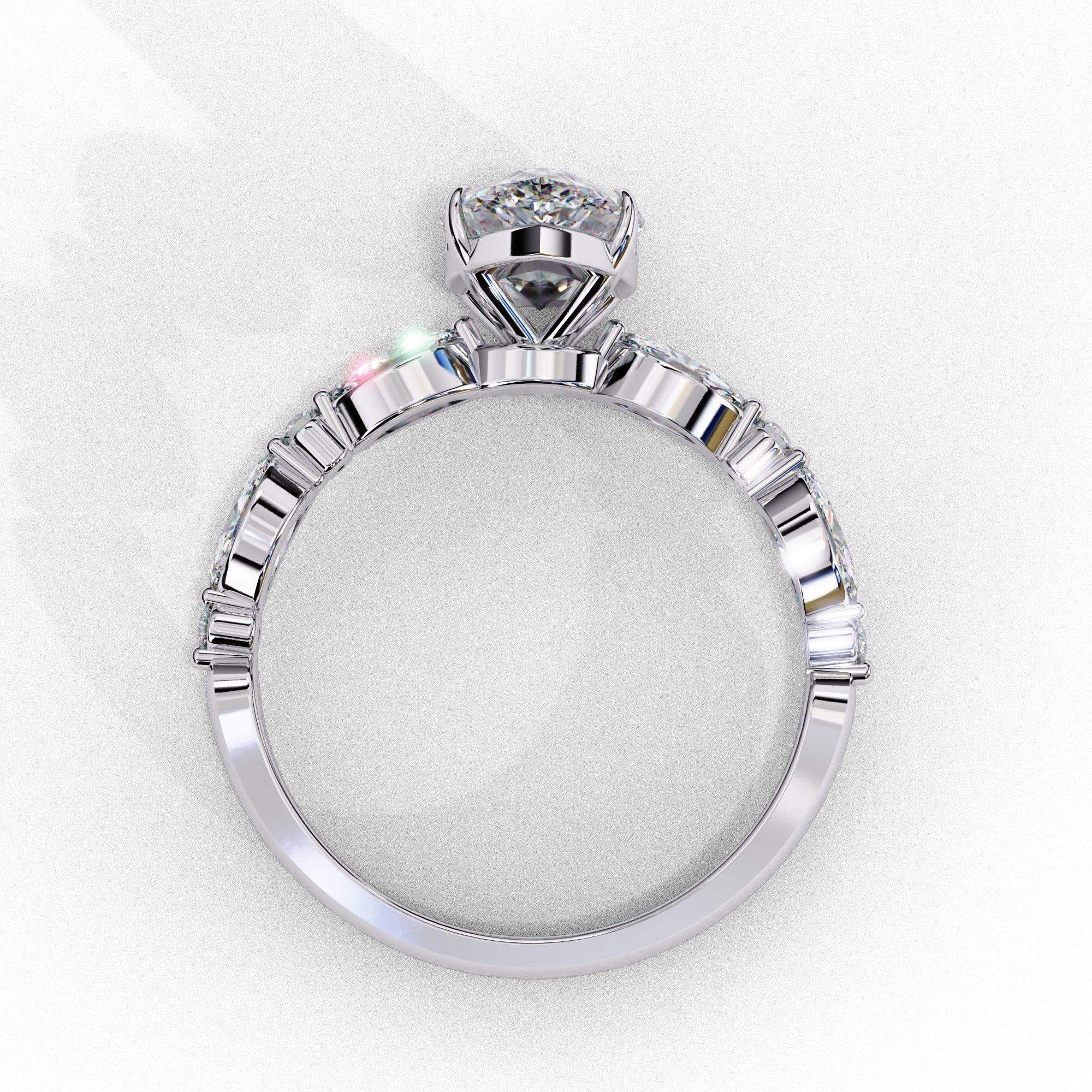 Radiant Brilliance Central Stone Diamond Ring
