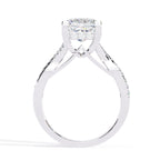 Radiant VVS Emerald Cut Central Brilliance Ring