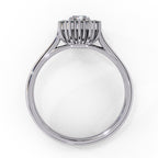 Elegant Central Stone Diamond Halo Ring