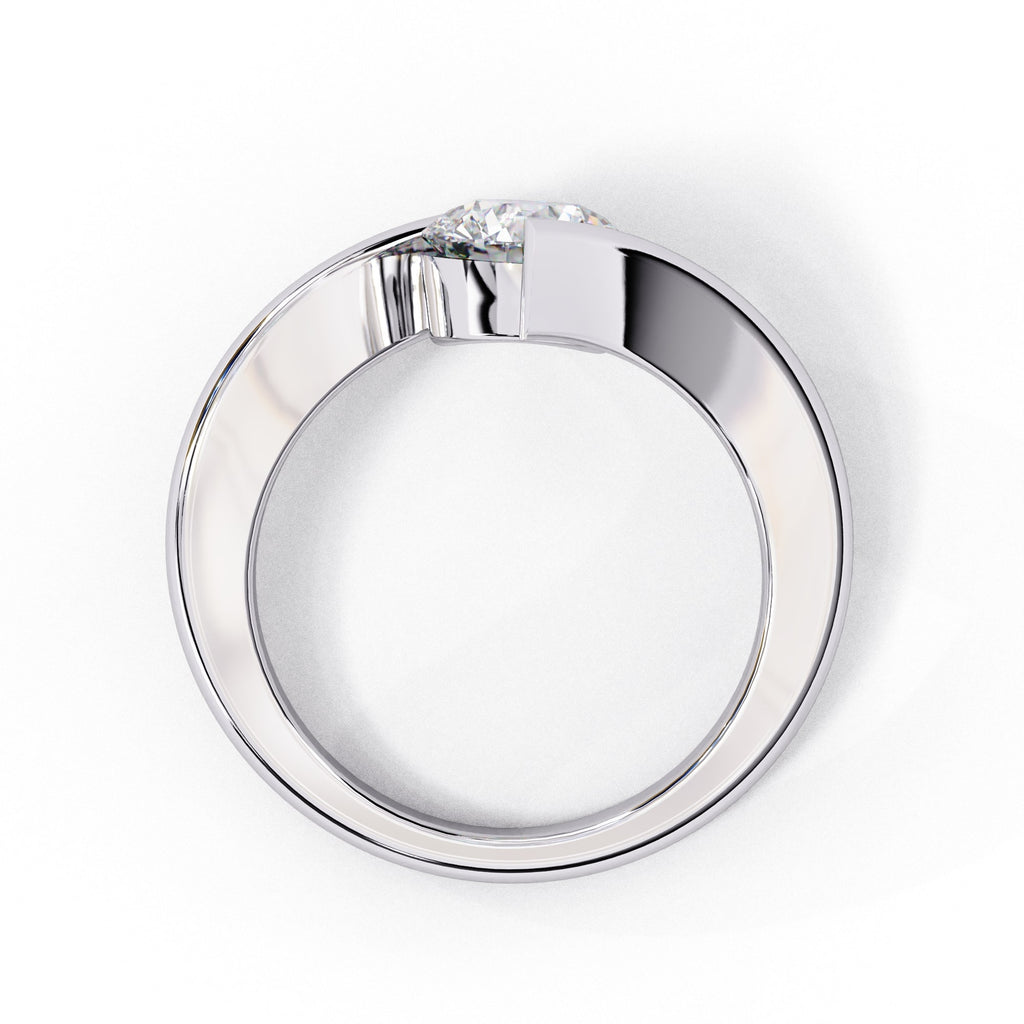 Brilliant Solitaire Diamond Engagement Ring with Timeless Central Stone Setting