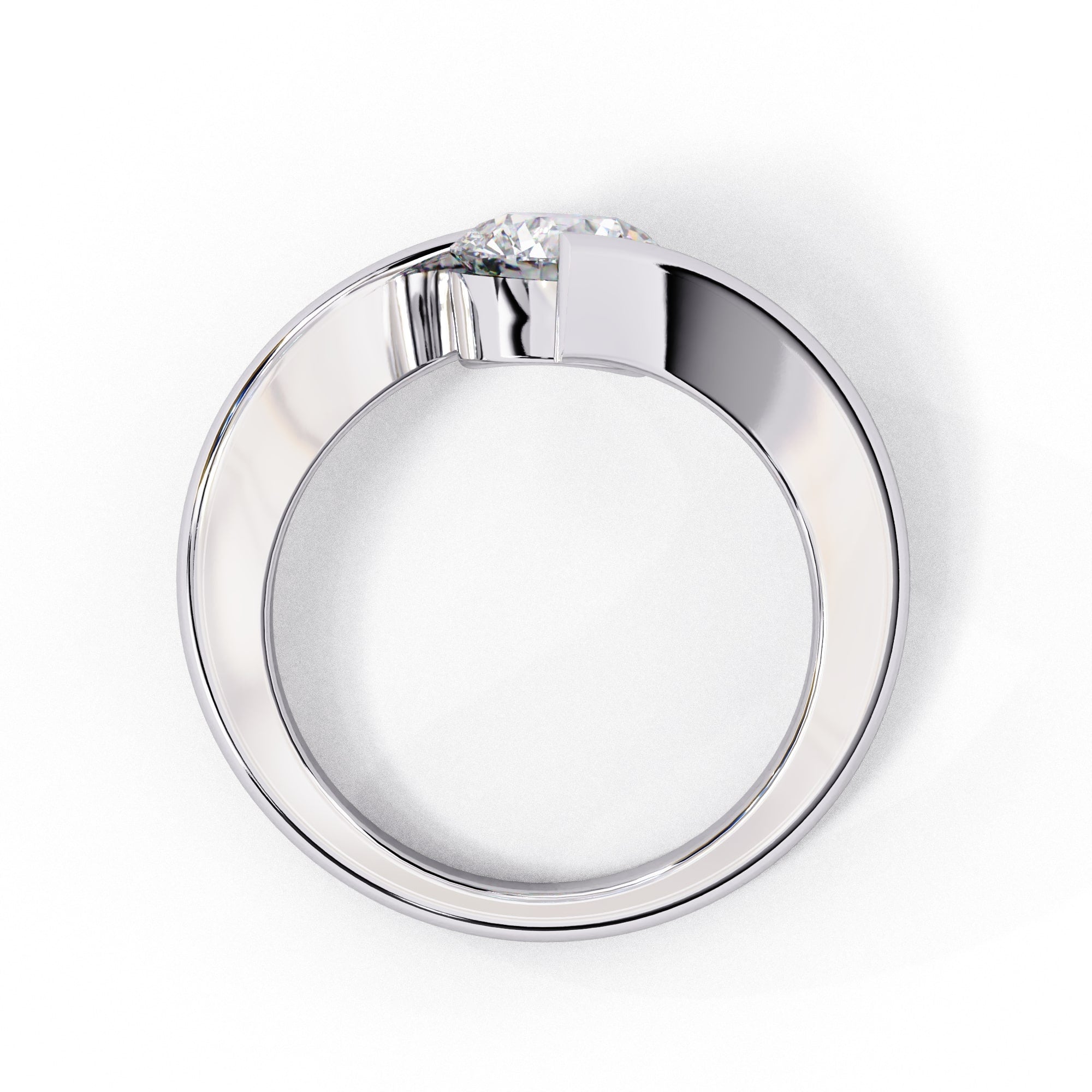 Brilliant Solitaire Diamond Engagement Ring with Timeless Central Stone Setting