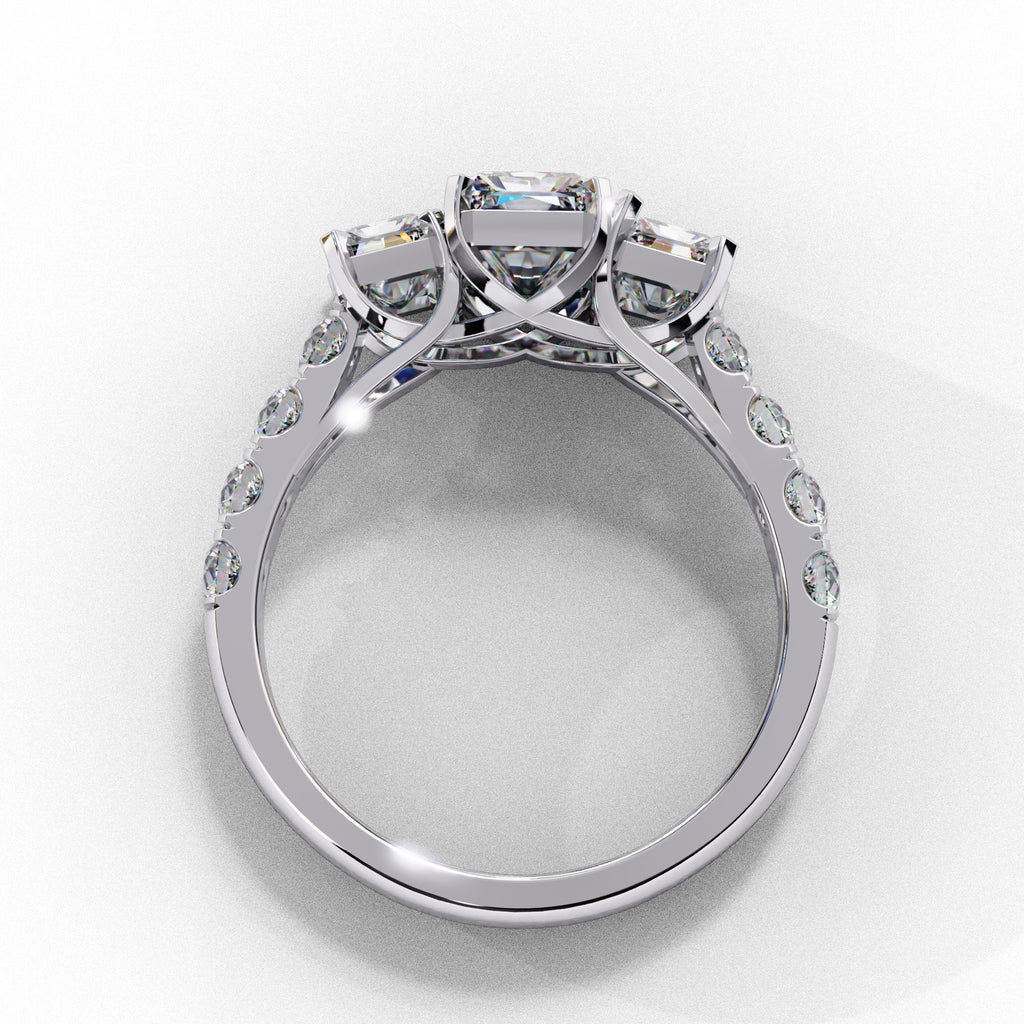 Elegant Central Stone Diamond Cluster Ring