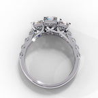 Elegant Central Stone Diamond Cluster Ring