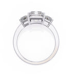 Radiant Central Stone Diamond Side Accents Ring