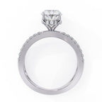 Elegant Central Stone Diamond Side Accent Ring