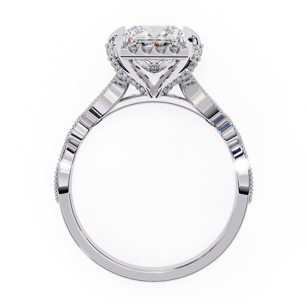 Elegant Diamond Side Stone Brilliance Ring