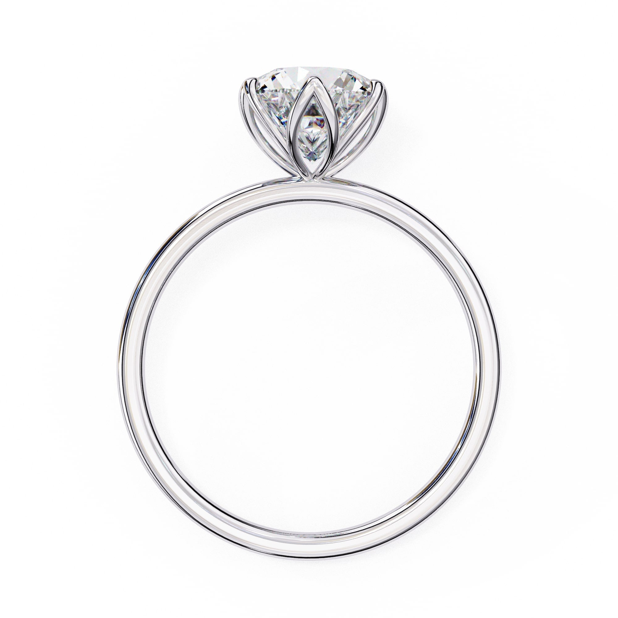 Elegant Central Stone Diamond Ring with Side Accents