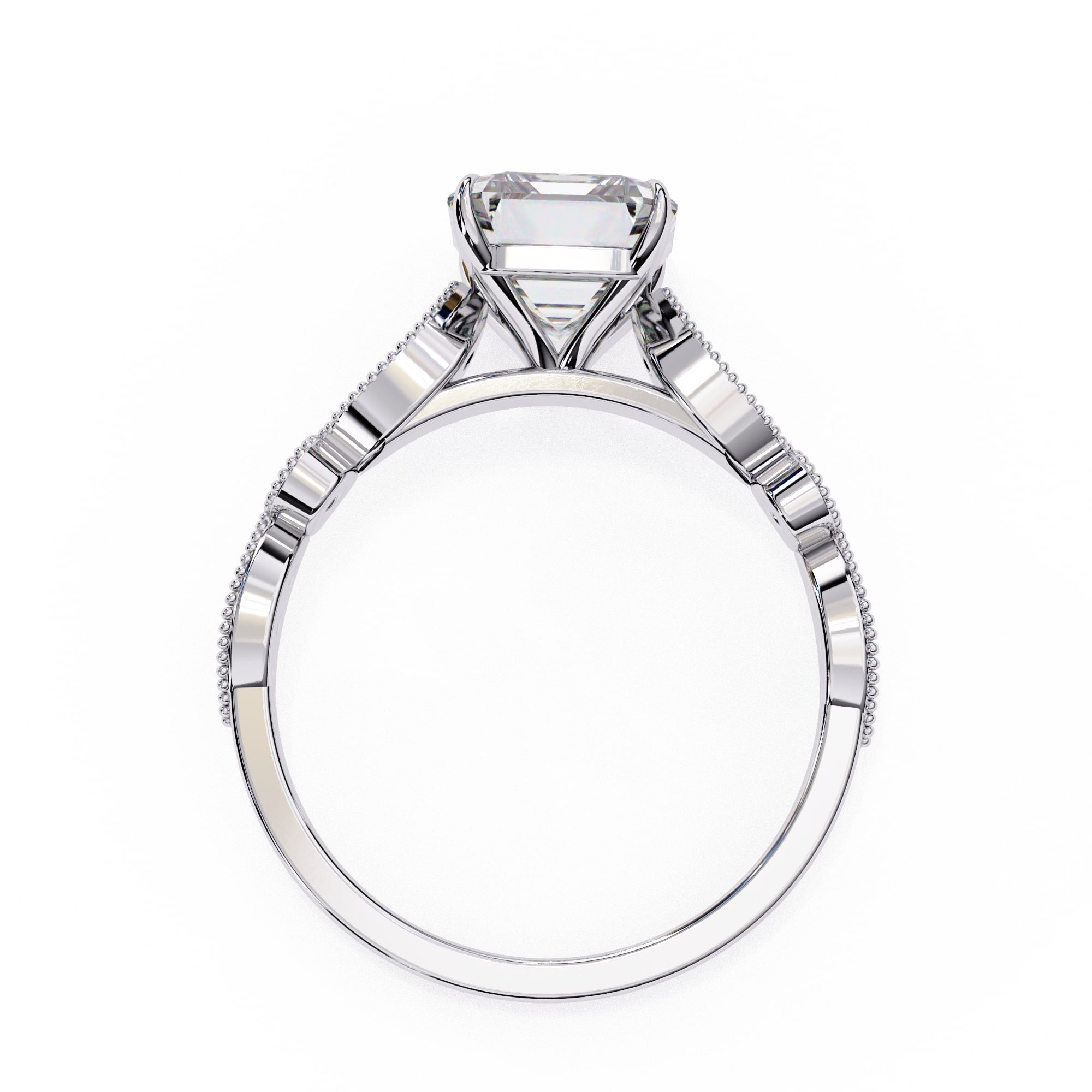 Elegant Central Stone Diamond Ring with Side Accents