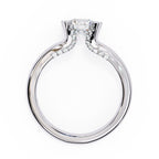 Elegant Diamond Central Stone Ring with Brilliant Side Accents