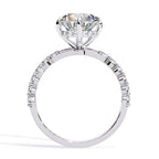 Radiant Central Brilliance Side Stone Ring