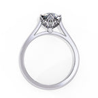 Elegant Radiant Central Stone Ring with Shimmering Side Accents