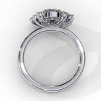 Elegant Central Stone Diamond Ring with Side Accents