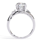 Exquisite Central Stone Diamond Ring with Shimmering Side Accents
