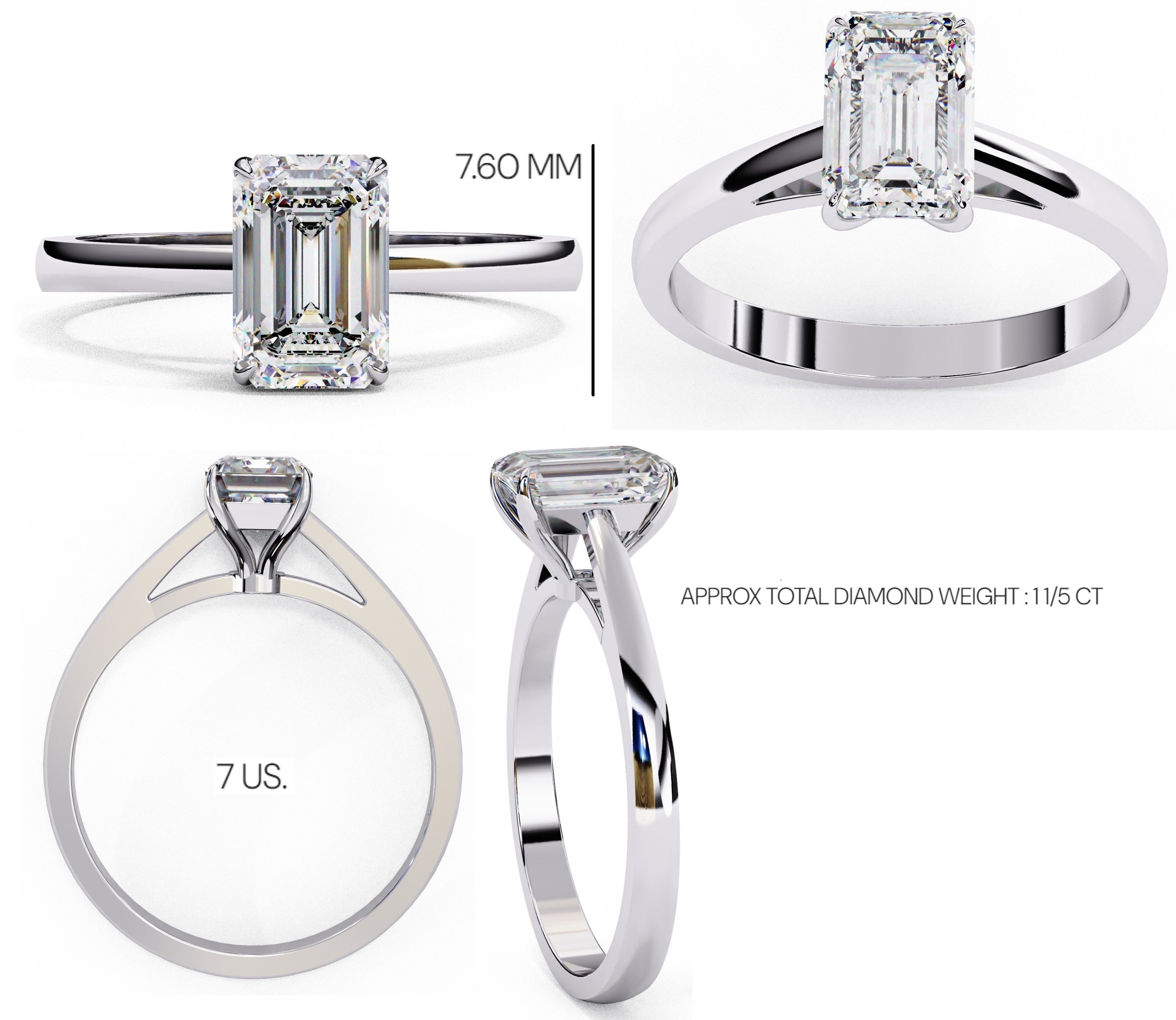 Elegant Solitaire Central Stone Ring