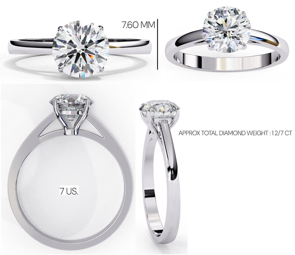 Elegant Solitaire Central Stone Ring