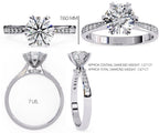 Elegant Central Stone Diamond Ring with Radiant Side Accents