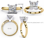 Radiant Solitaire Central Stone Diamond Ring