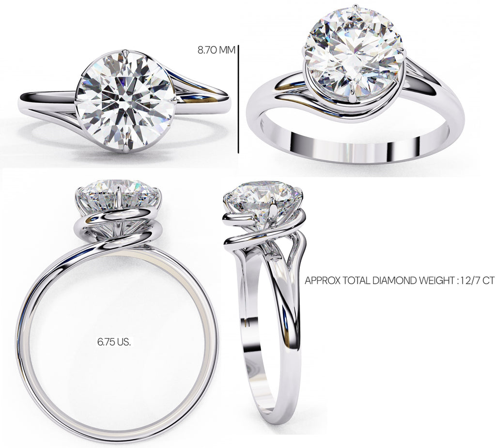 Elegant Central Stone Solitaire Ring