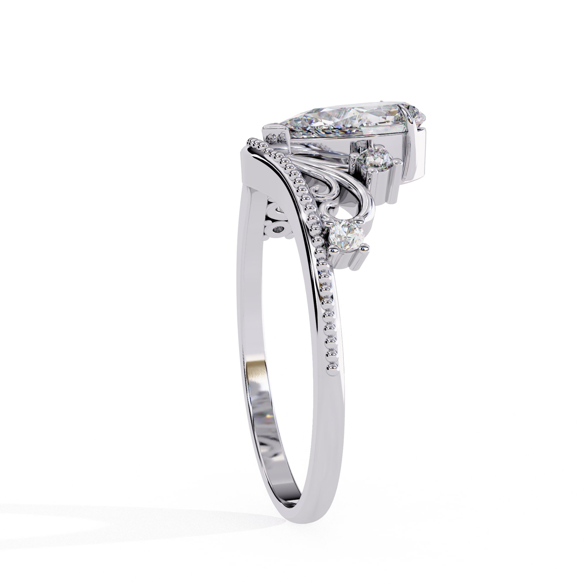 Elegant Radiance Central Stone Diamond Ring