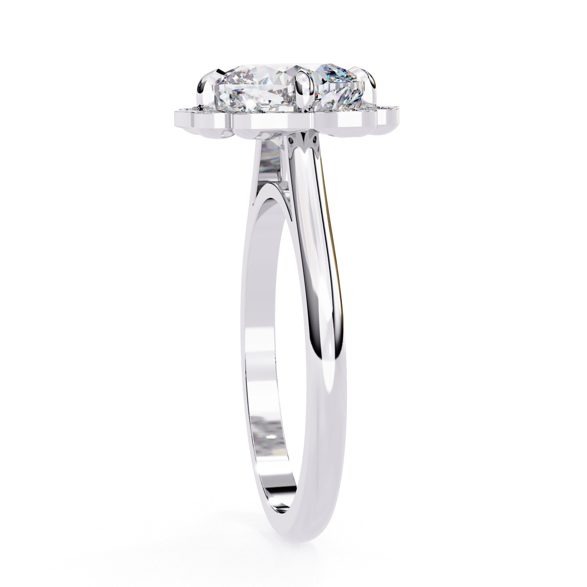 Elegant Diamond Central Stone Ring