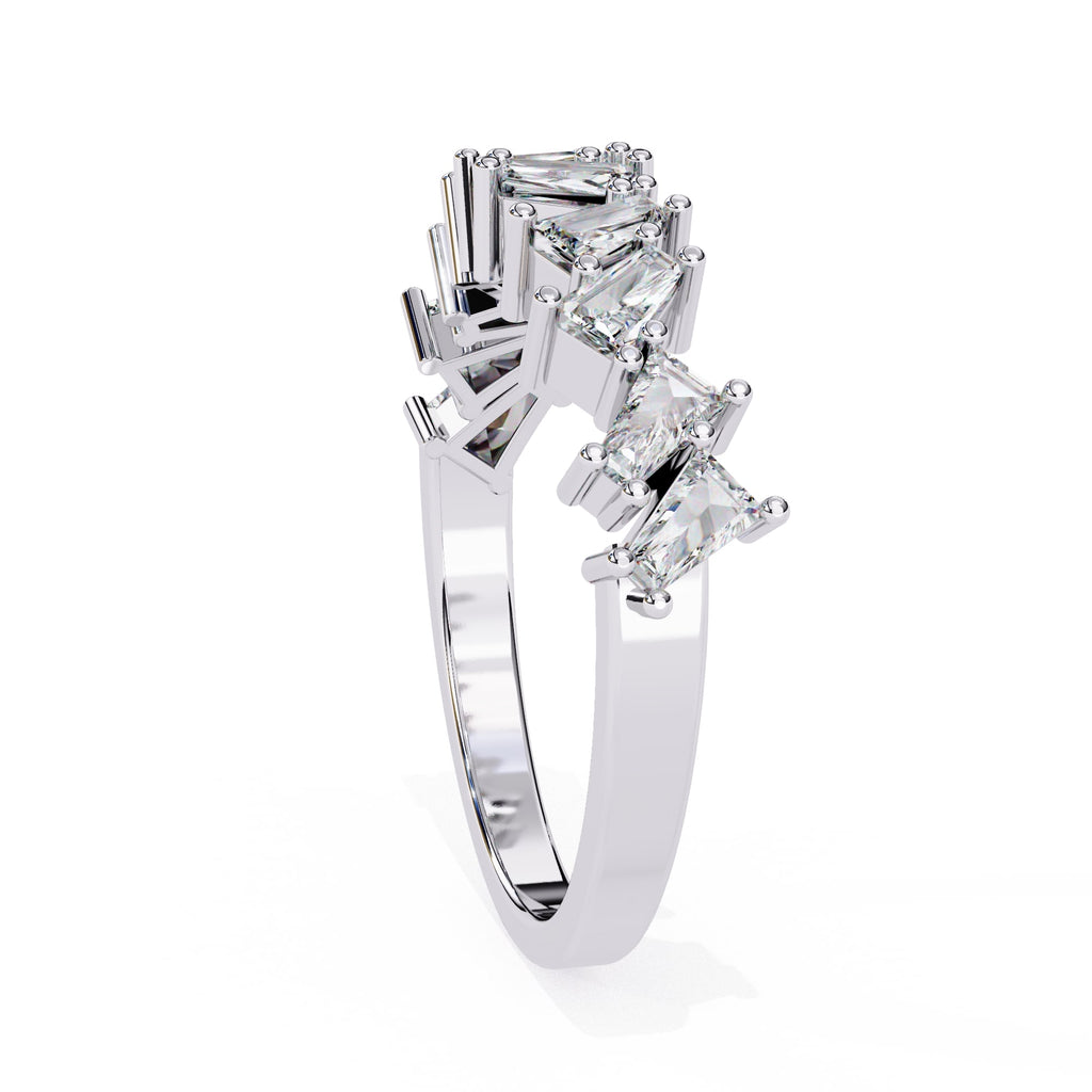 Sparkling Side Stone Diamond Eternity Ring