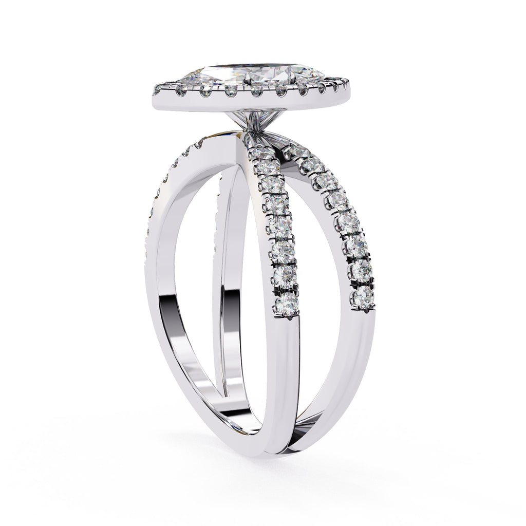 Elegant Diamond Side Stone Brilliance Ring