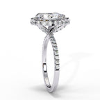 Elegant Central Stone Diamond Halo Ring