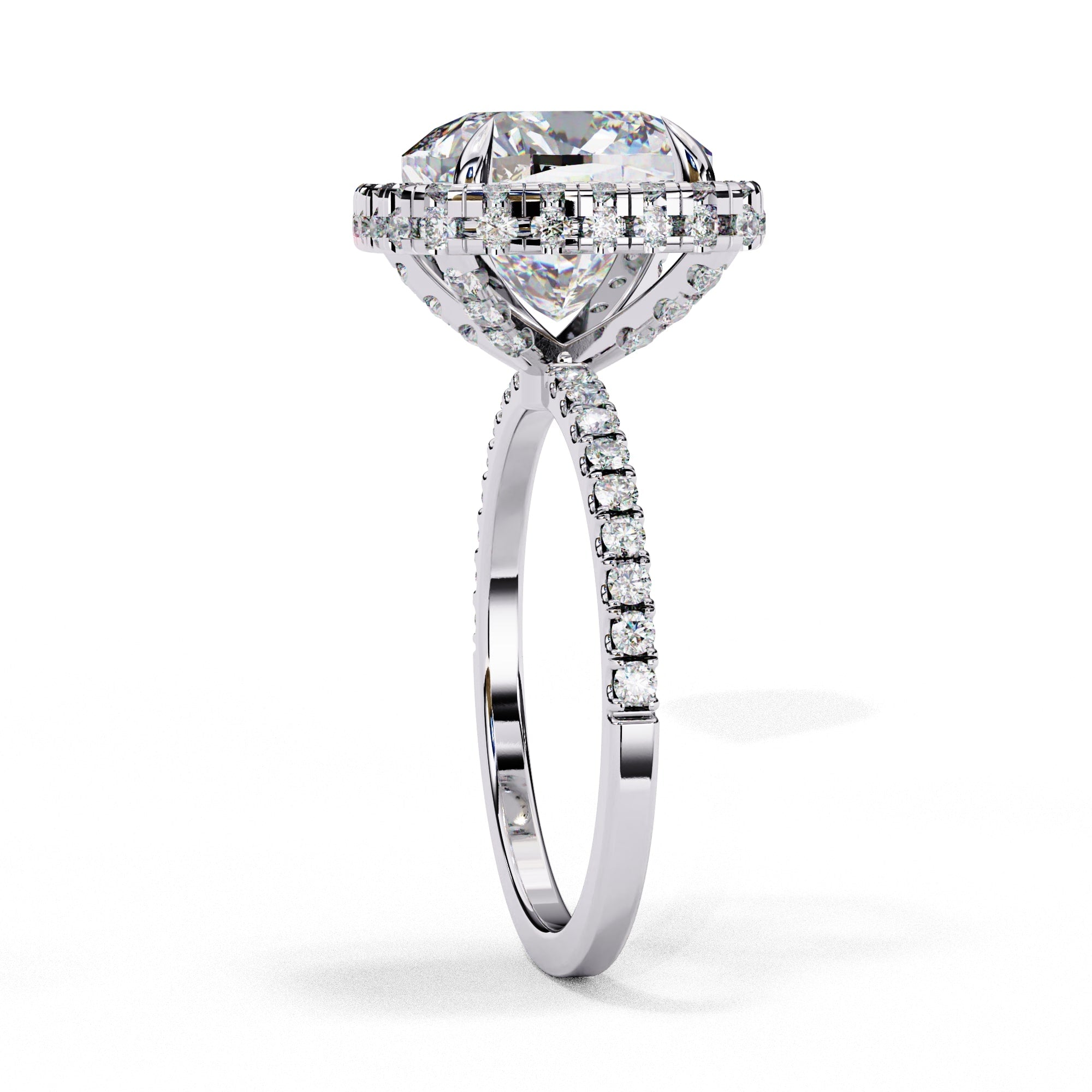 Elegant Diamond Side Stone Brilliance Ring