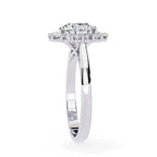 Elegant Central Stone Diamond Halo Ring