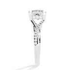 Radiant VVS Emerald Cut Central Brilliance Ring