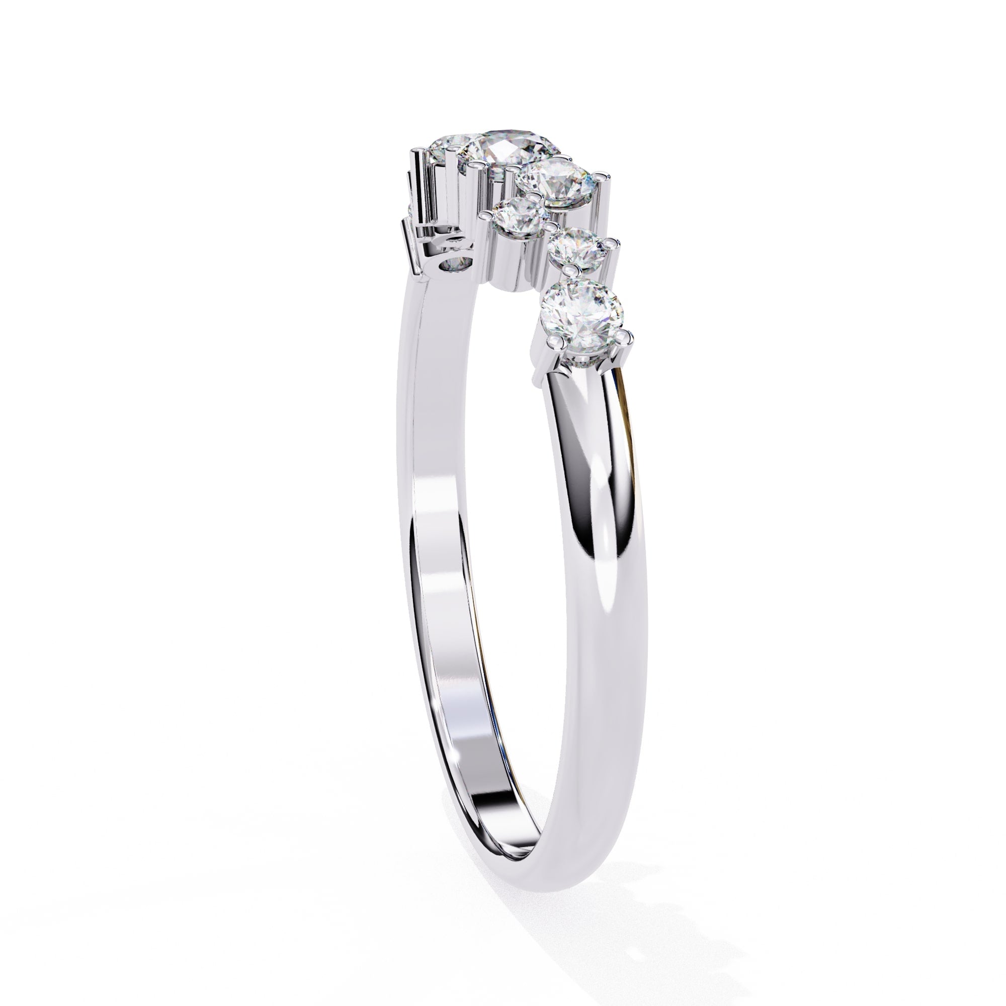 Elegant Diamond Side Stone Brilliance Ring