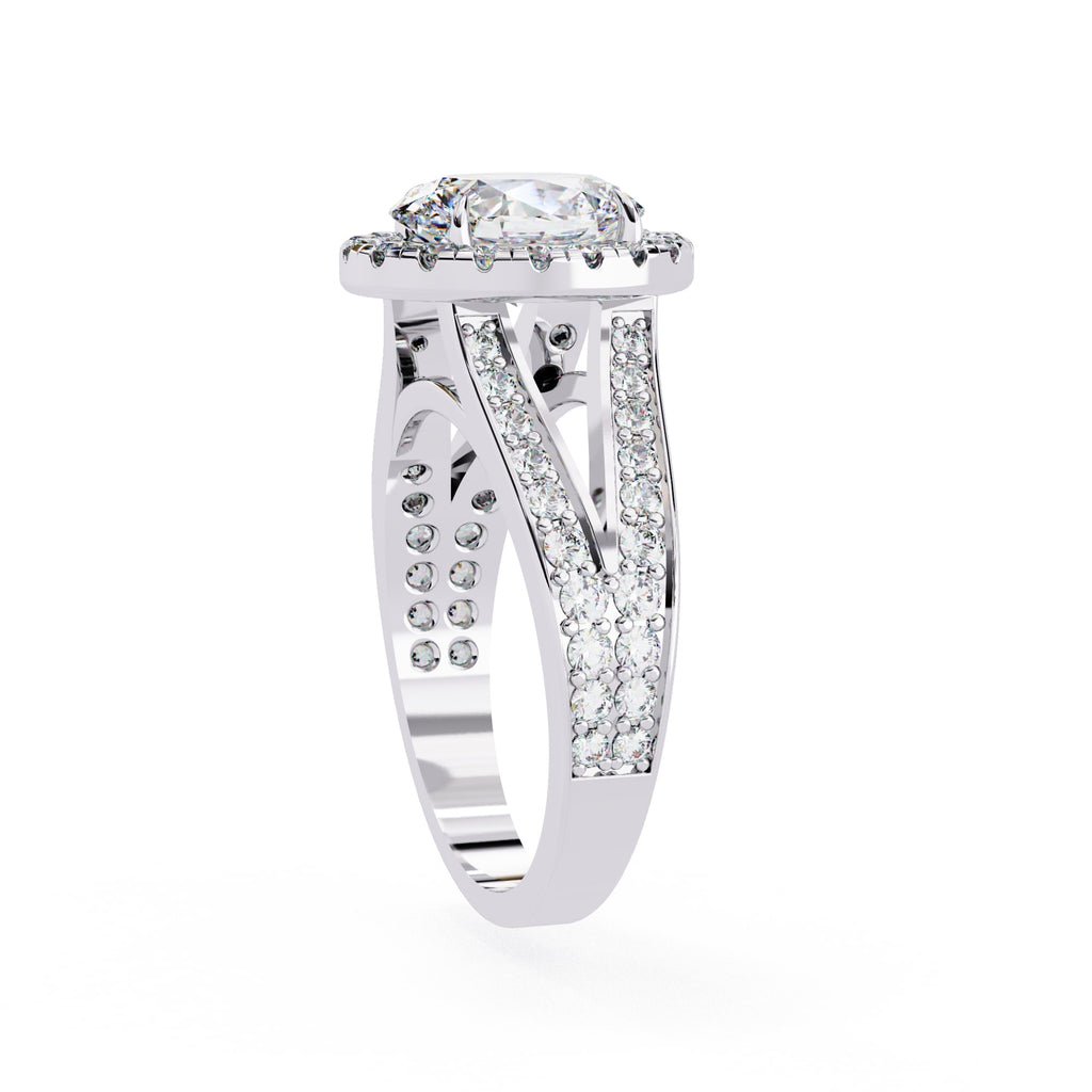 Elegant Diamond Side Stone Brilliance Ring
