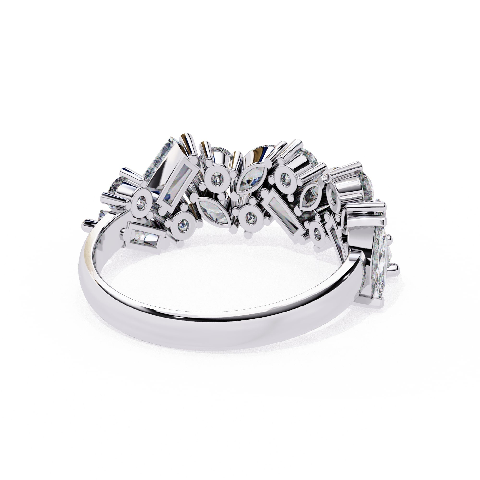 Radiant Brilliance Side Stone Diamond Ring