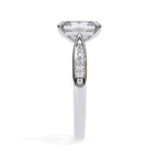 Elegant Central Stone Diamond Side Accent Ring