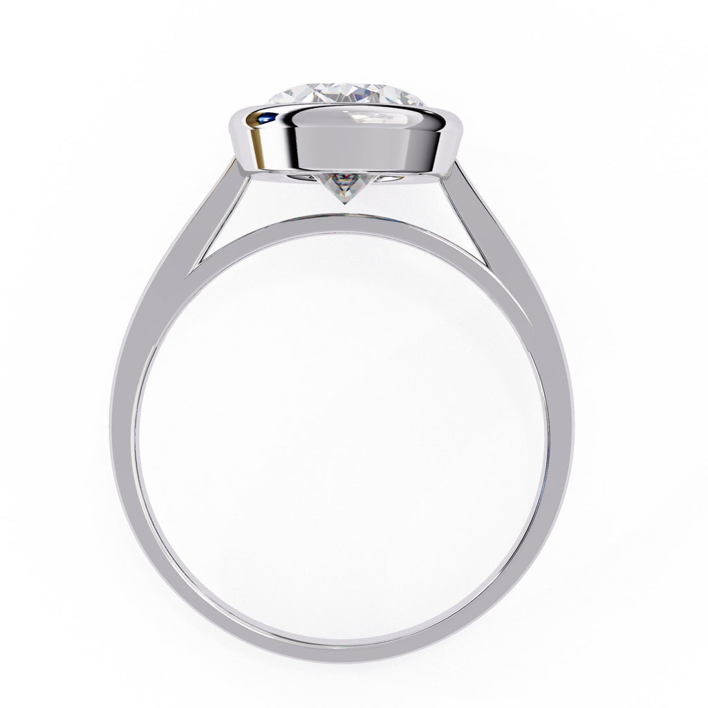 Elegant Solitaire Central Stone Ring