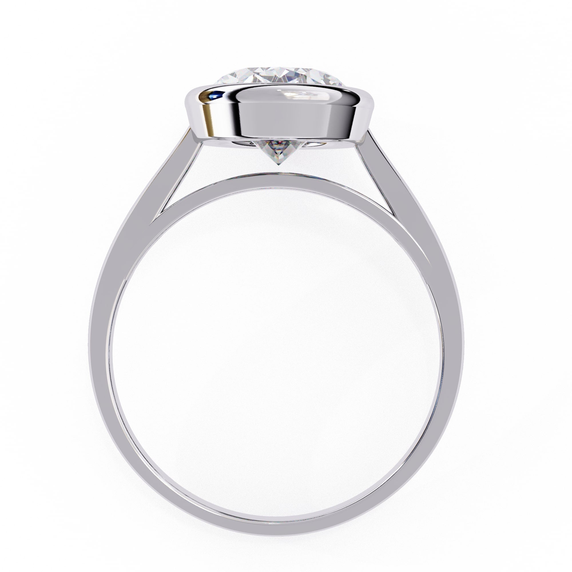 Elegant Solitaire Central Stone Ring