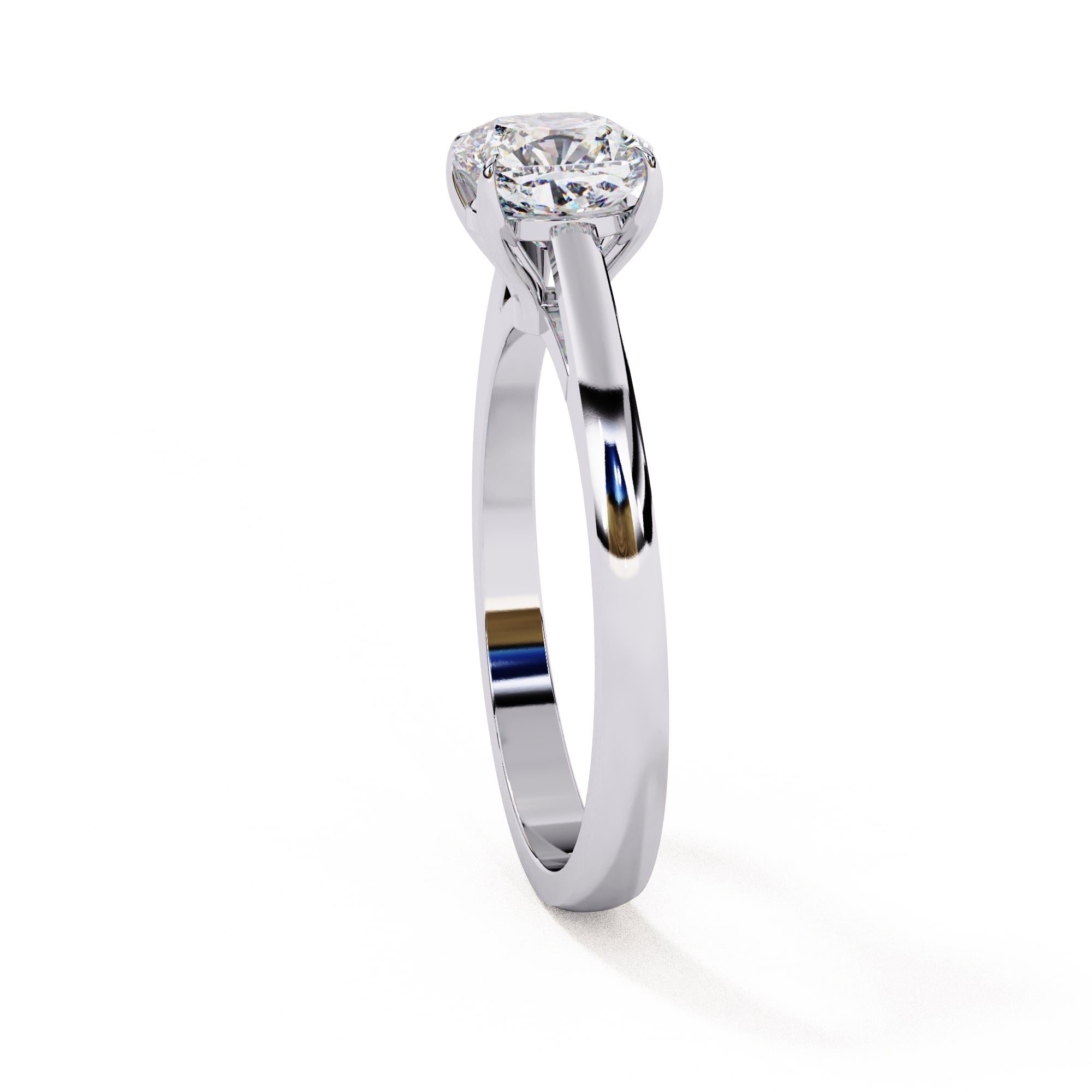 Elegant Central Stone Solitaire Ring
