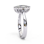 Elegant Central Stone Diamond Ring with Radiant Side Accents