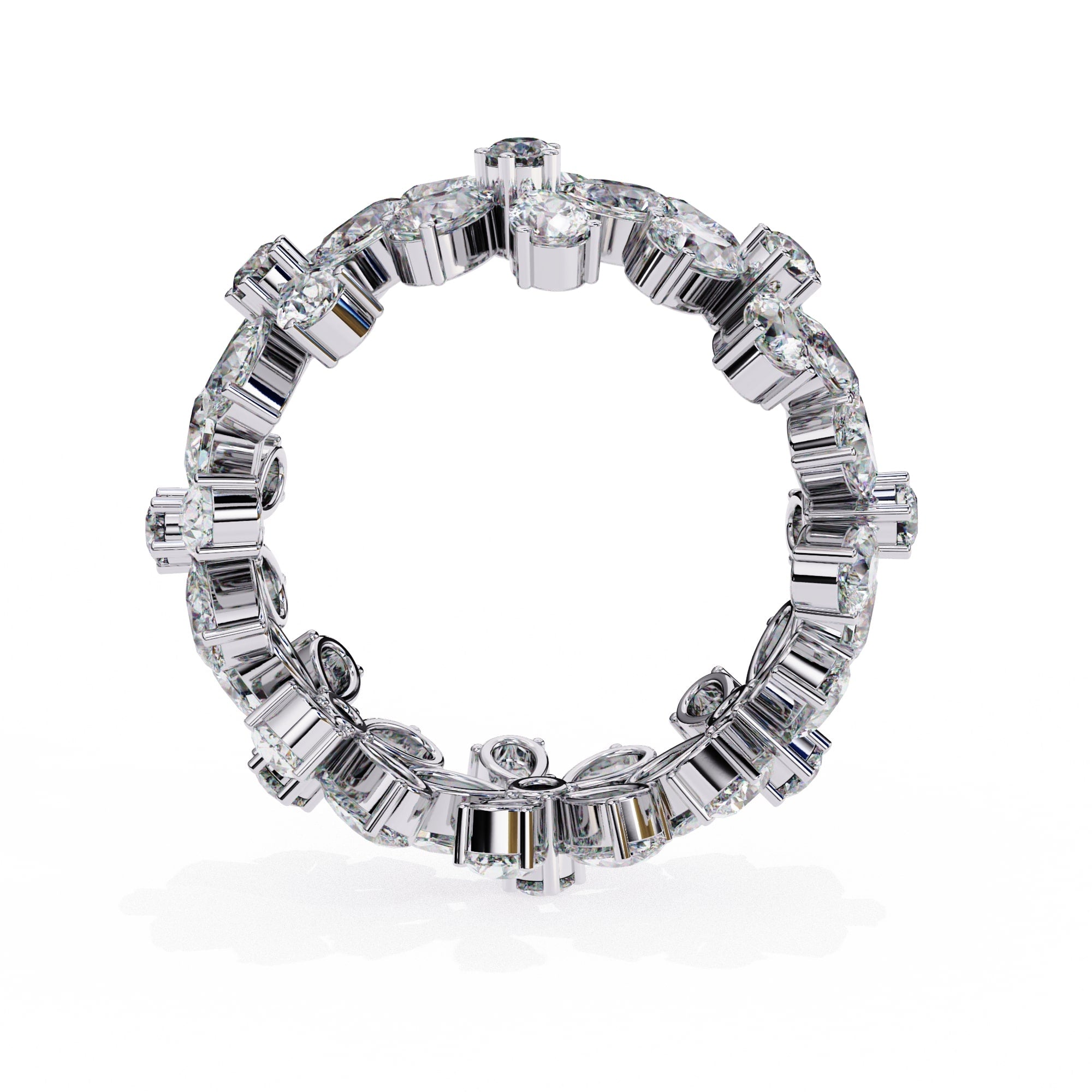 Elegant Diamond Side Stone Brilliance Ring